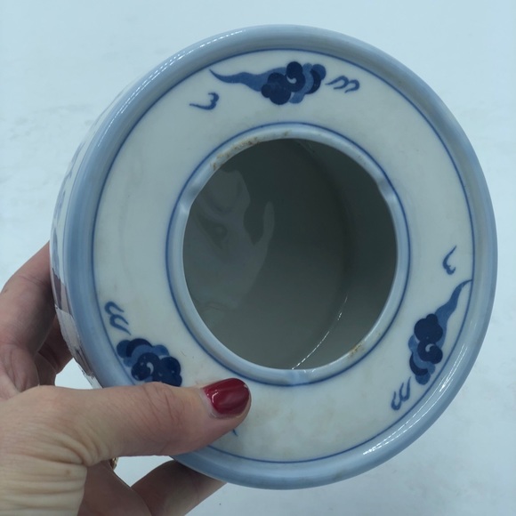 Blue & White Ceramic Planter - Picture 6 of 7